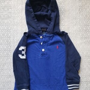 Boys Polo Hooded Long-Sleeved Shirt